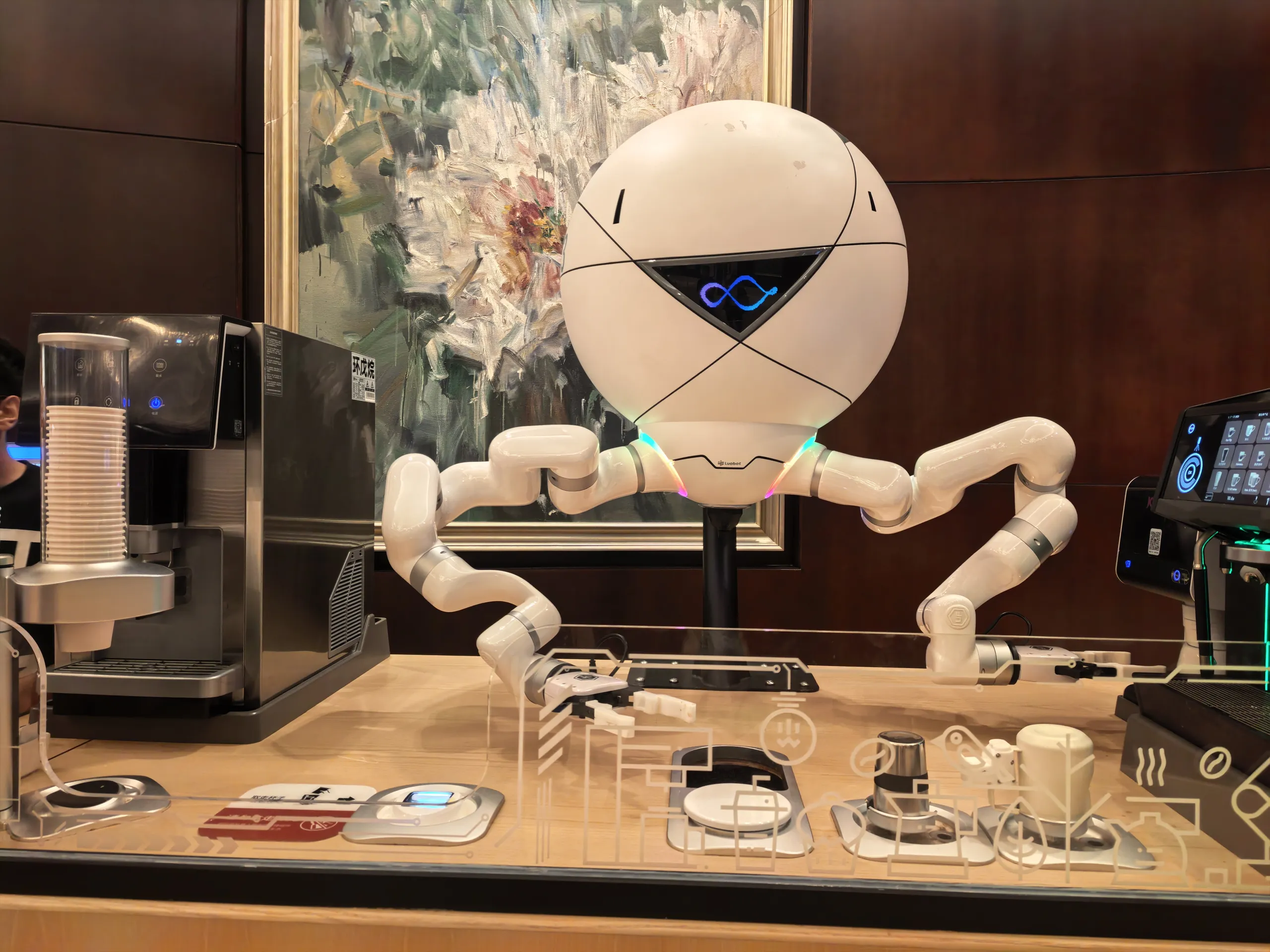 LUOBOT in a hospitality space