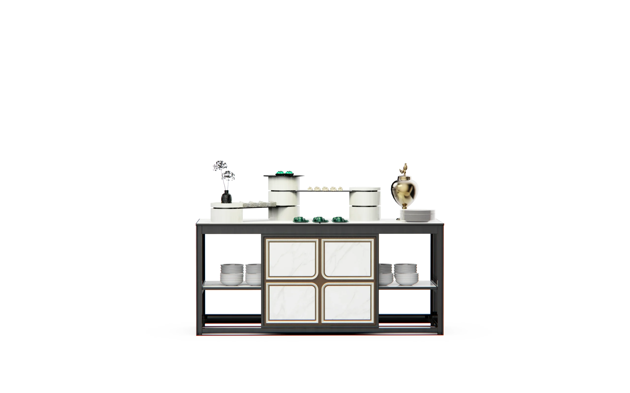 Concise Line #1 Mobile Buffet System — Flat-top station