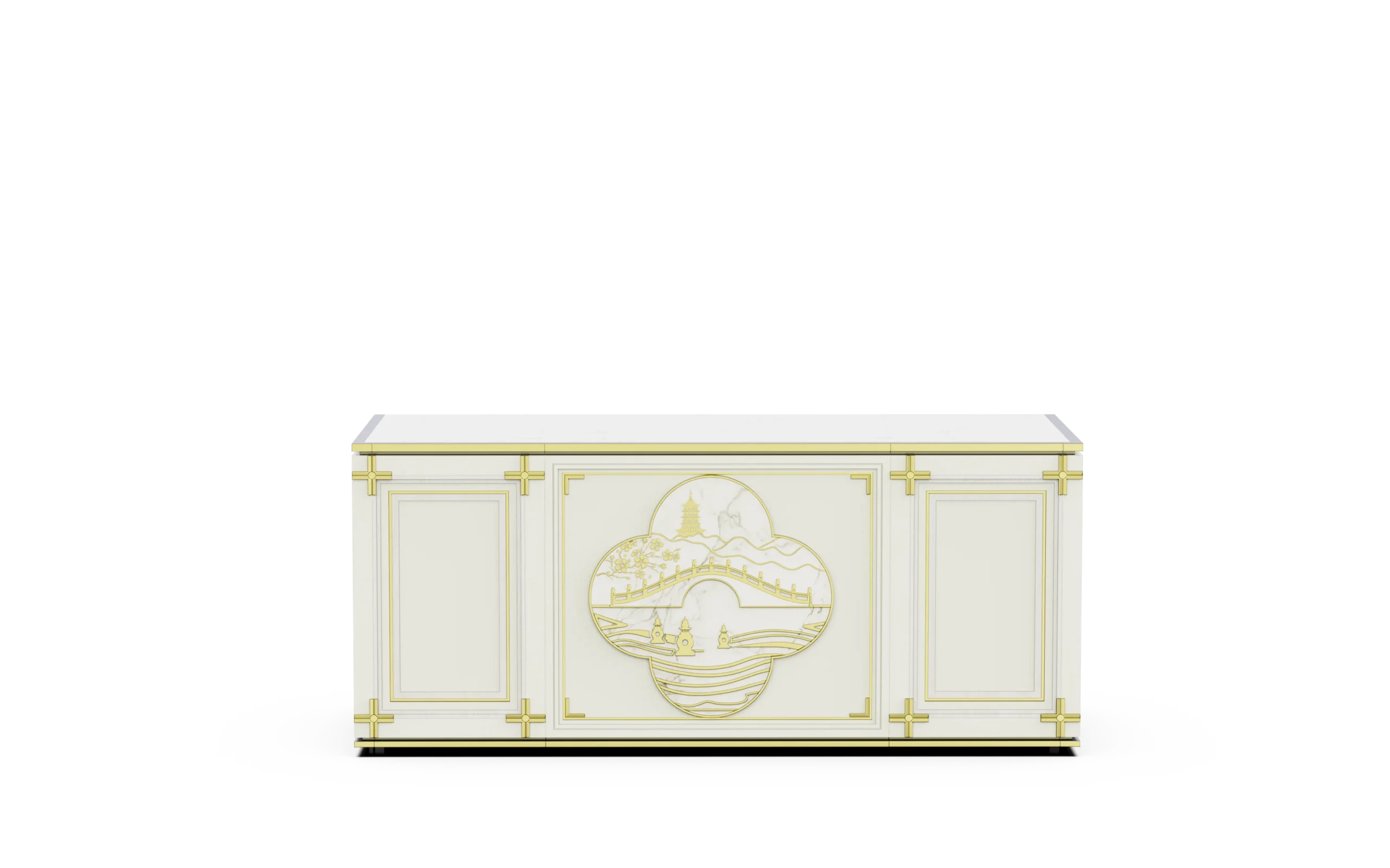 Golden Flow Foldable Mobile Buffet System — Flat-top station