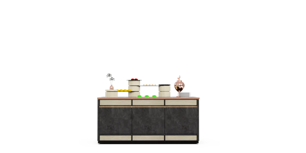 Flat-Top Buffet Station in Luxury & Elegance Series #3 Mobile Buffet System