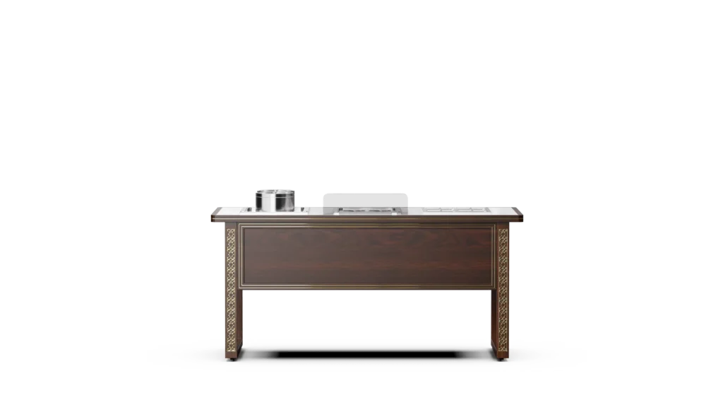 Noodle Cooking Station in Palace Series #2 - Dark Wood Mobile Buffet System