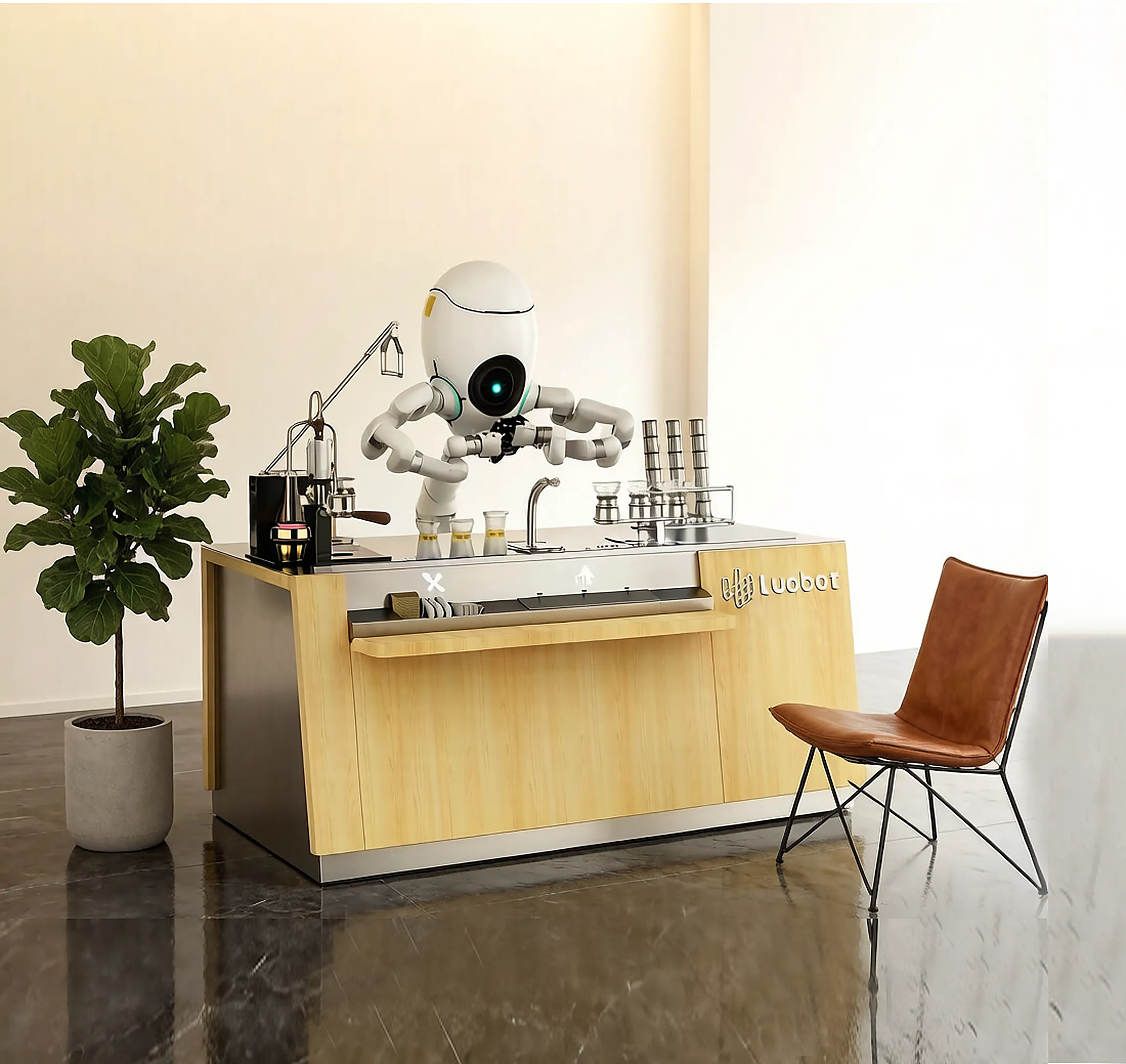 LUOBOT beverage service counter