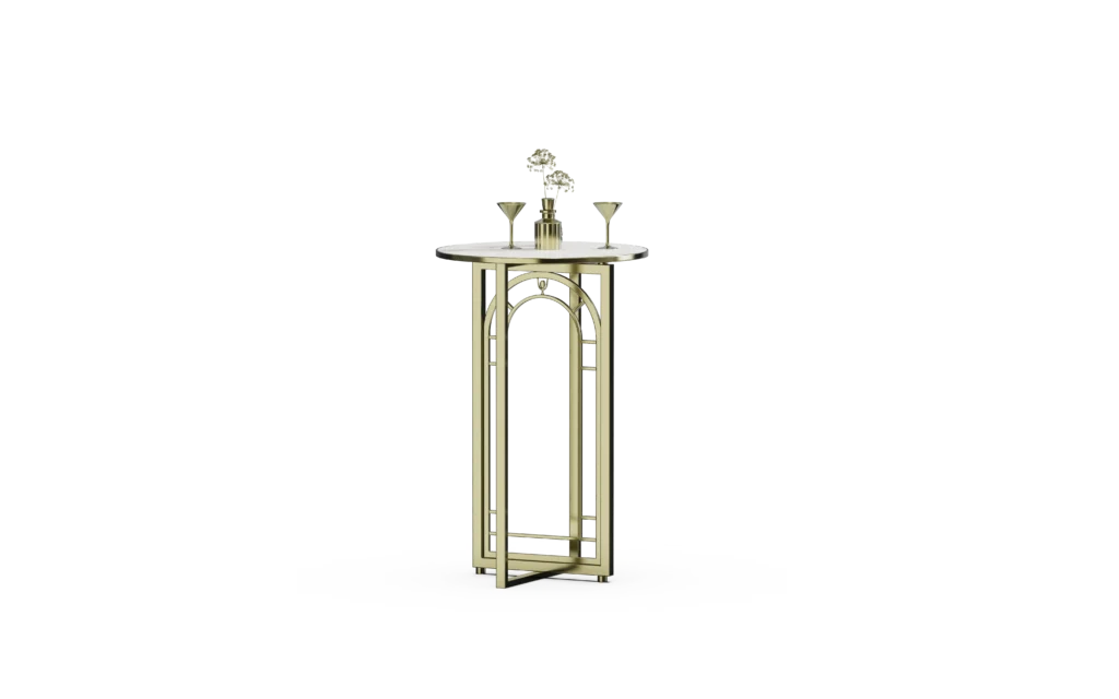 Cocktail Table - Round - Golden Flow Series