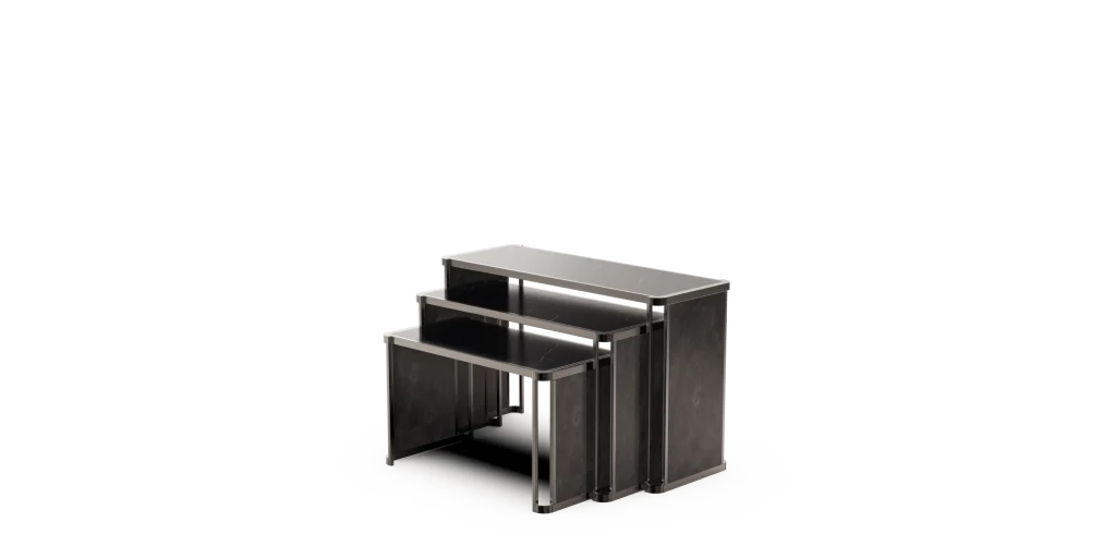 Rectangular Tea Break Table - Nesting Set - Three-Piece Set