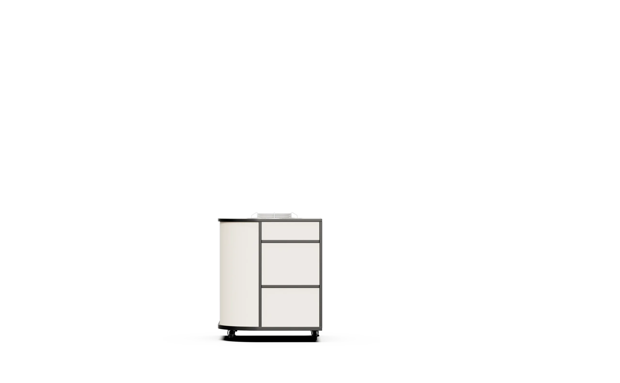 Mobile Buffet Station Combination — Golden Flow Series