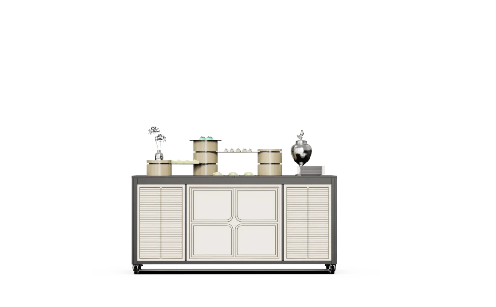 Mobile Buffet Station Combination — Golden Flow Series