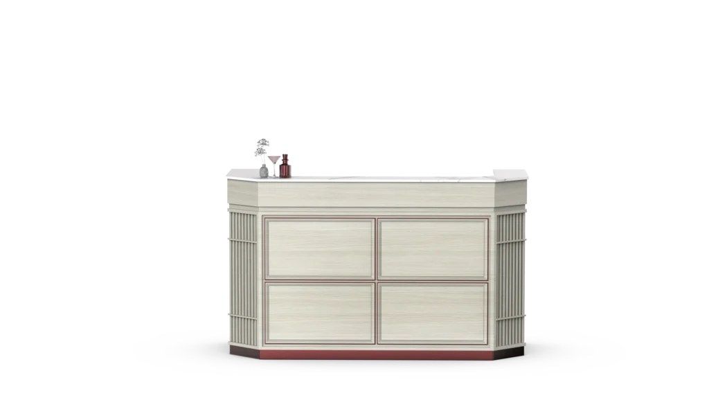 Mobile Bar Counter — Wood Grain Series