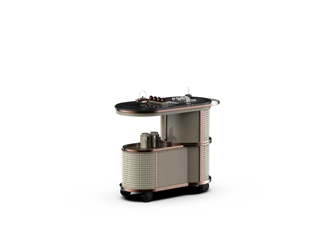 Tea Trolley-A — Wood Grain Series